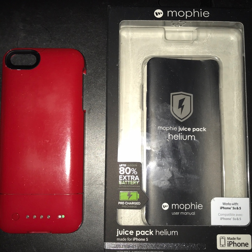 Red Mophie Iphone 5/5s Charging Case